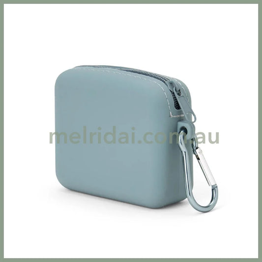 SANRIO | Silicone Material Mini Pouch Accessory Case Cosmetic Pouch Coin Purse 9.1 x 7.4 x 3.2cm (Badtz-Maru)