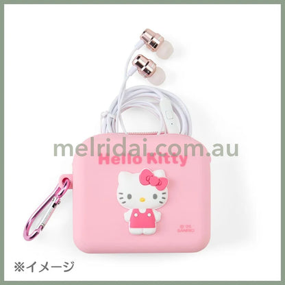 SANRIO | Silicone Material Mini Pouch Accessory Case Cosmetic Pouch Coin Purse 9.1 x 7.4 x 3.2cm (Hello Kitty)