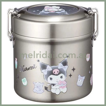 Sanrioskater Antibacterial Heat Insulation Lunch Box Bowl 600Ml Vacuum Stainless Kuromi