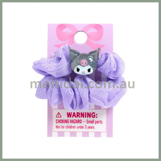 SANRIO | Slim Hair Band Scrunchie 4.8 x 7.8 x 8.8cm (Kuromi)