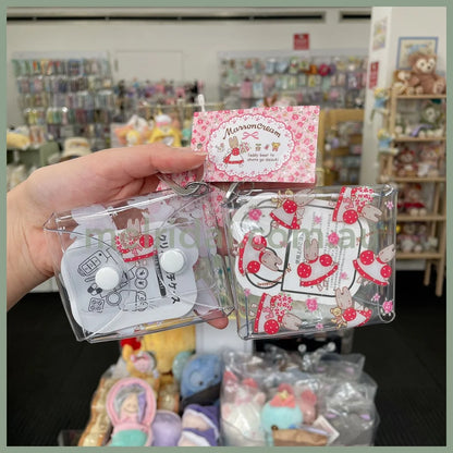 Sanrio | Small Clear Bag/Wallet Marimo Craft W90 X H75 D20Mm 茉莉兔Marron Cream