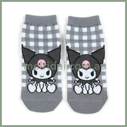 Sanrio | Socks 23 - 25Cm 日本三丽鸥 女款短袜 格纹 库洛米Kuromi
