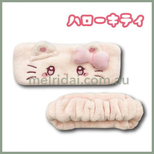 SANRIO | Soft and Fluffy Hairband Hair Band Heart Eyes 22cm×8cm×0.5cm (Hello Kitty)