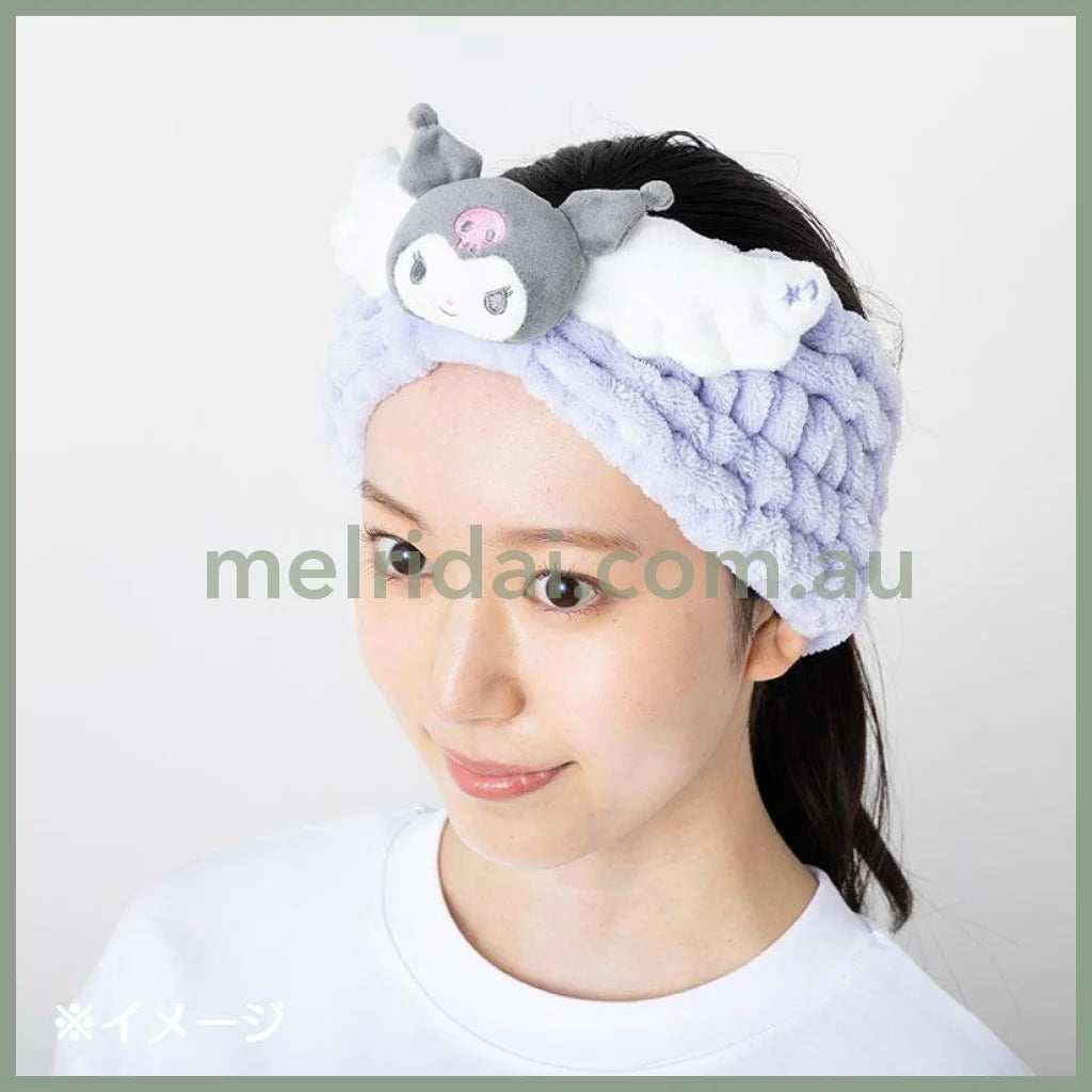 Sanrio | Splashed Hair Band 22×6×16Cm 日本三丽鸥 新款翅膀柔软束发带/宽发带 洗脸敷面膜 库洛米Kuromi