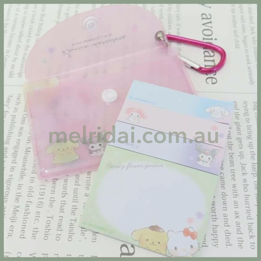 Sanrio | Sticky Notes With Carabiner Case 4Type * 5Sheets (Pink)