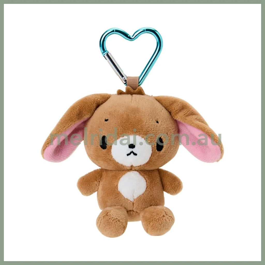 SANRIO | Sugarbunnies (Kurousa) Plush Mini Mascot Holder with Heart Carabiner Bag Charm 6×4×10cm