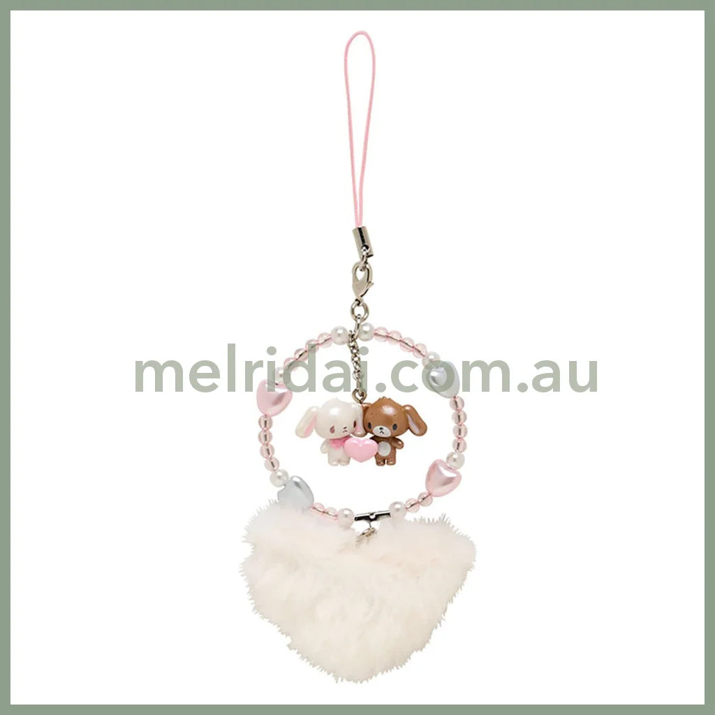 Sanrio | Sugarbunnies Strap Phone Charm 5.3×2×17Cm (Heisei-Born Character Fluffy Heart)