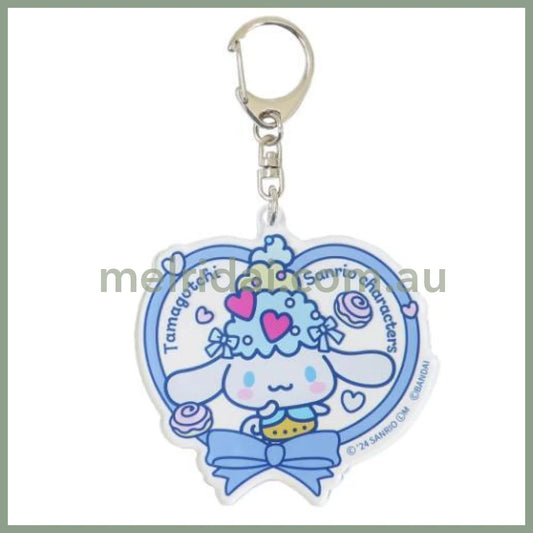 Sanrio × Tamagotchi | Acrylic Keychain 74×73×3mm (Cinnamoroll Heart)