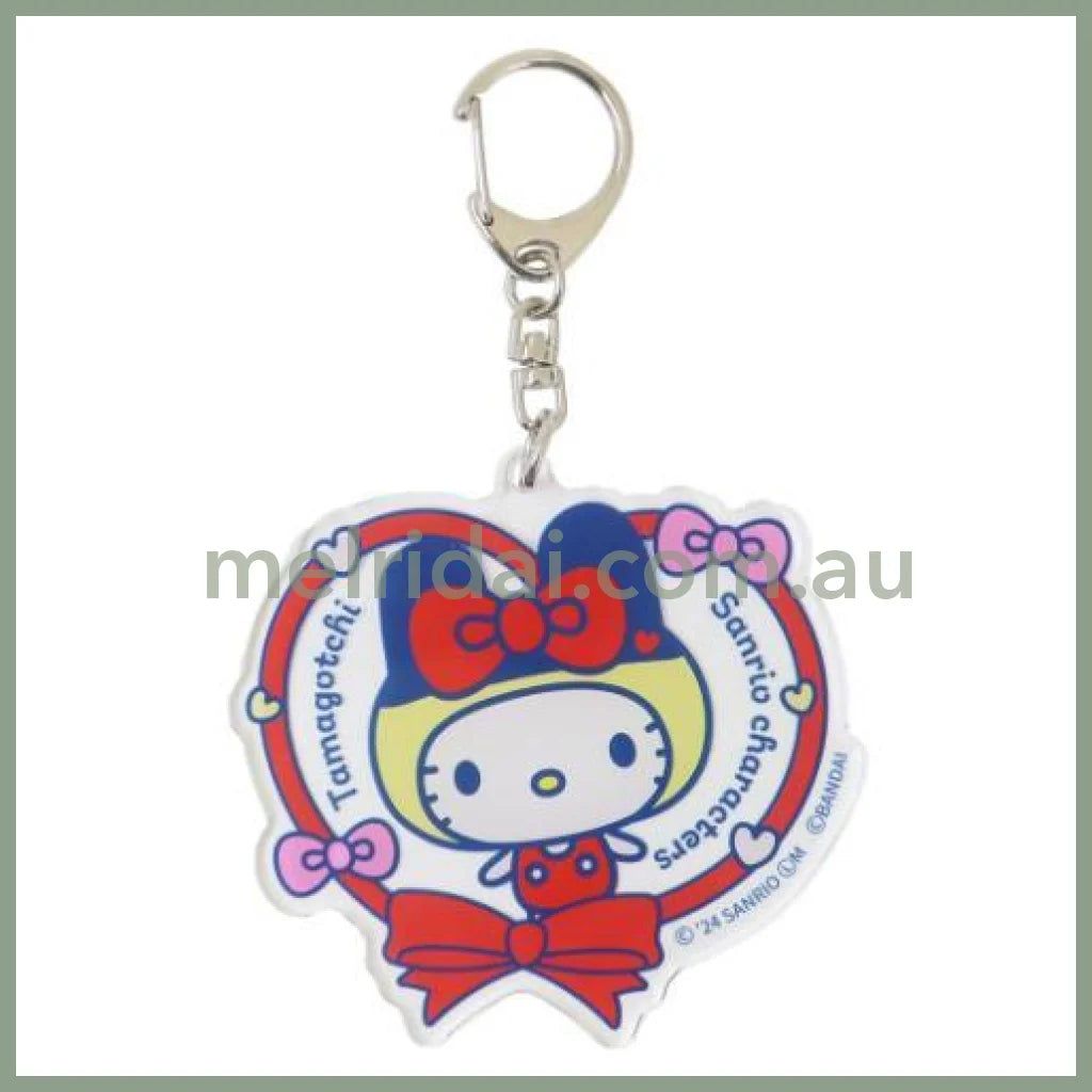 Sanrio × Tamagotchi | Acrylic Keychain 74×73×3mm (Hello Kitty Heart)
