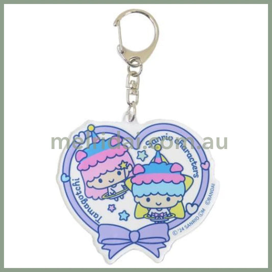Sanrio × Tamagotchi | Acrylic Keychain 74×73×3mm (Little Twin Stars Heart)