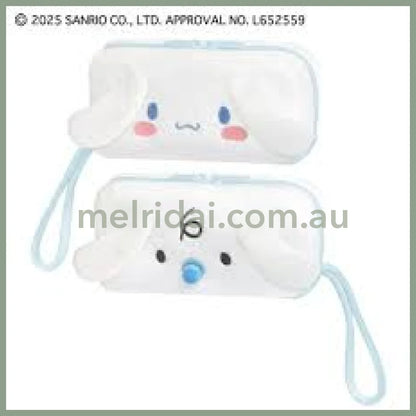 SANRIO | Twin Fluffy Plush Pen Case 19×10×5cm (Cinnamoroll & Milk)