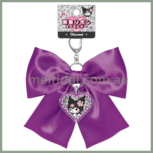 SANRIO | Uniform Ribbon Keychain H140×W110×D4mm (Kuromi)