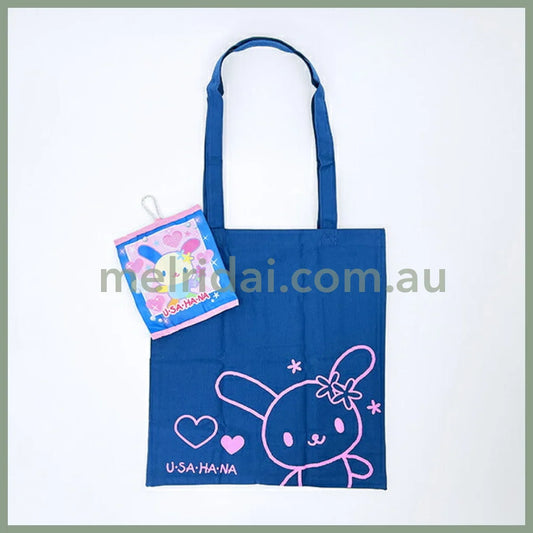 SANRIO | Usahana Foldable Tote Bag With Pouch Carabiner (Heart pounding Memories Heisei Retro)