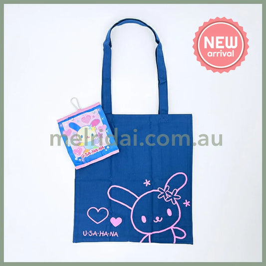 SANRIO | Usahana Foldable Tote Bag With Pouch Carabiner (Heart pounding Memories Heisei Retro)