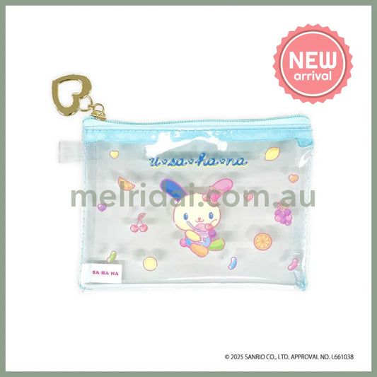 SANRIO | Usahana Mini Clear Pouch 90x120x8mm (Blue)