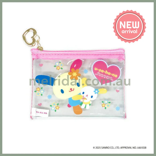 SANRIO | Usahana Mini Clear Pouch 90x120x8mm (Pink)