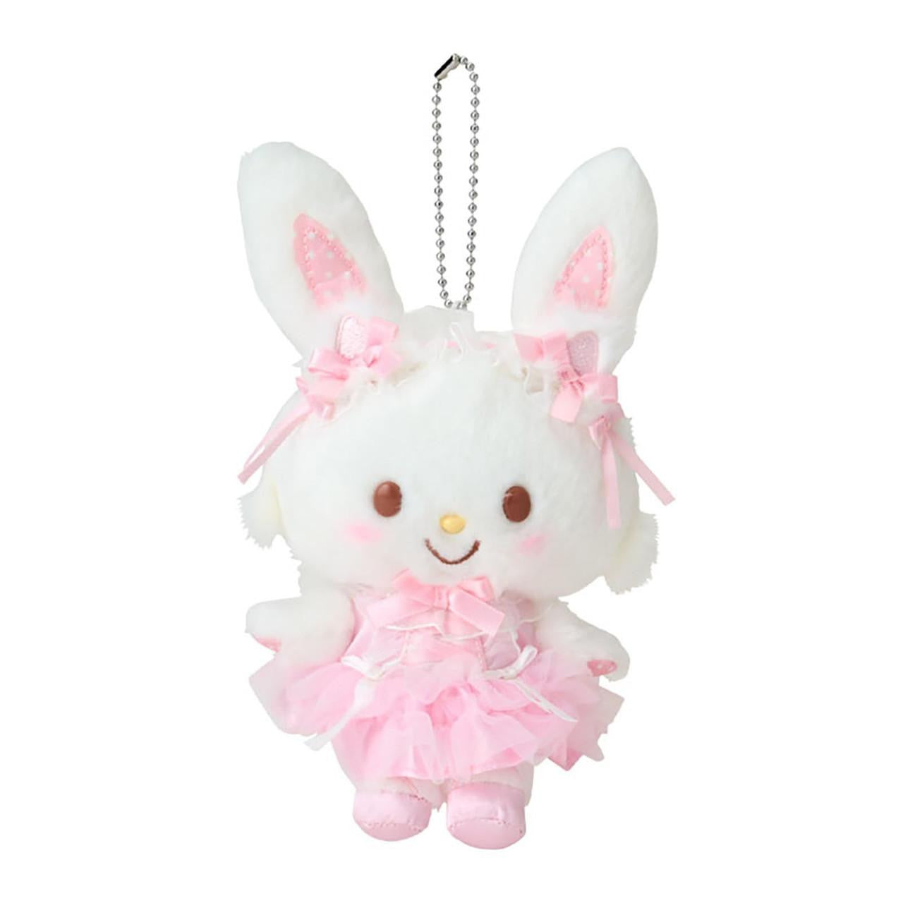 【Limite 1/customer】SANRIO | WishMeMell Mascot Holder Plush Keychain 15.4 x 12.2 x 6.8cm (White Cat Ballerina)