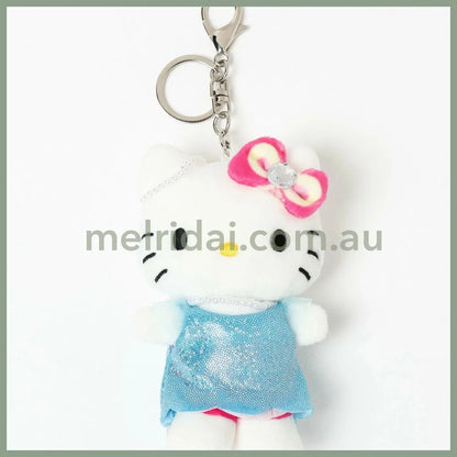 SANRIO x 10C REPIPI | Hello Kitty Mascot Fur Keychain Mascot Holder Bag Charm 100 x 55mm (Blue)