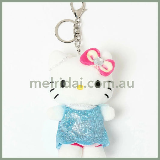 SANRIO x 10C REPIPI | Hello Kitty Mascot Fur Keychain Mascot Holder Bag Charm 100 x 55mm (Blue)