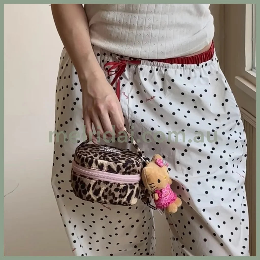 SANRIO x 10C REPIPI | Hello Kitty Mascot Fur Keychain Mascot Holder Bag Charm 100 x 55mm (Swimsuit Tanned)