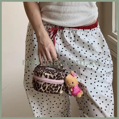 SANRIO x 10C REPIPI | Hello Kitty Mascot Fur Keychain Mascot Holder Bag Charm 100 x 55mm (Swimsuit Tanned)