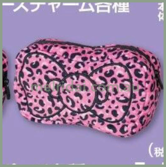 Sanrio X Avail | Black Hello Kitty Pouch (Pink Leopard)