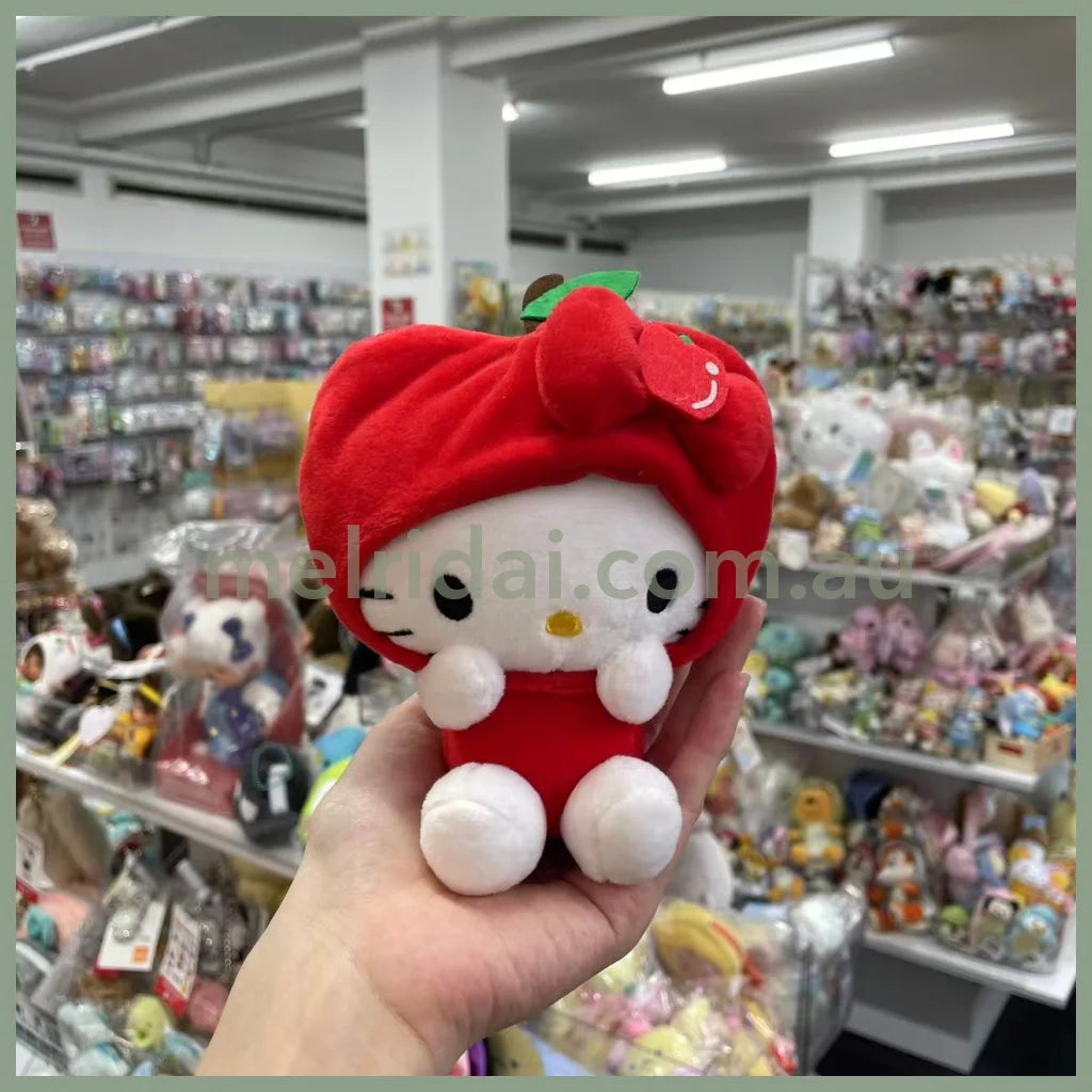 SANRIO x Avail | Hello Kitty 50th Anniversary Mascot Holder Plush Keychain 14 x 12cm (Apple)