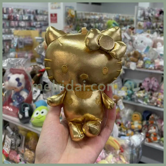 SANRIO x Avail | Hello Kitty 50th Anniversary Mascot Holder Plush Keychain 14 x 12cm (Golden)