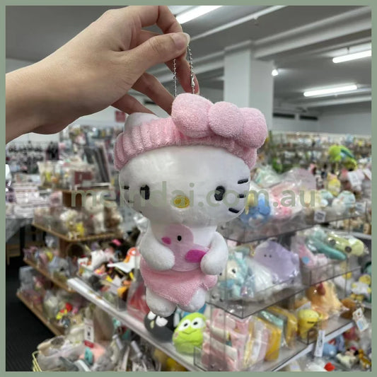 SANRIO x Avail | Hello Kitty 50th Anniversary Mascot Holder Plush Keychain 14 x 12cm (Hot Spring)