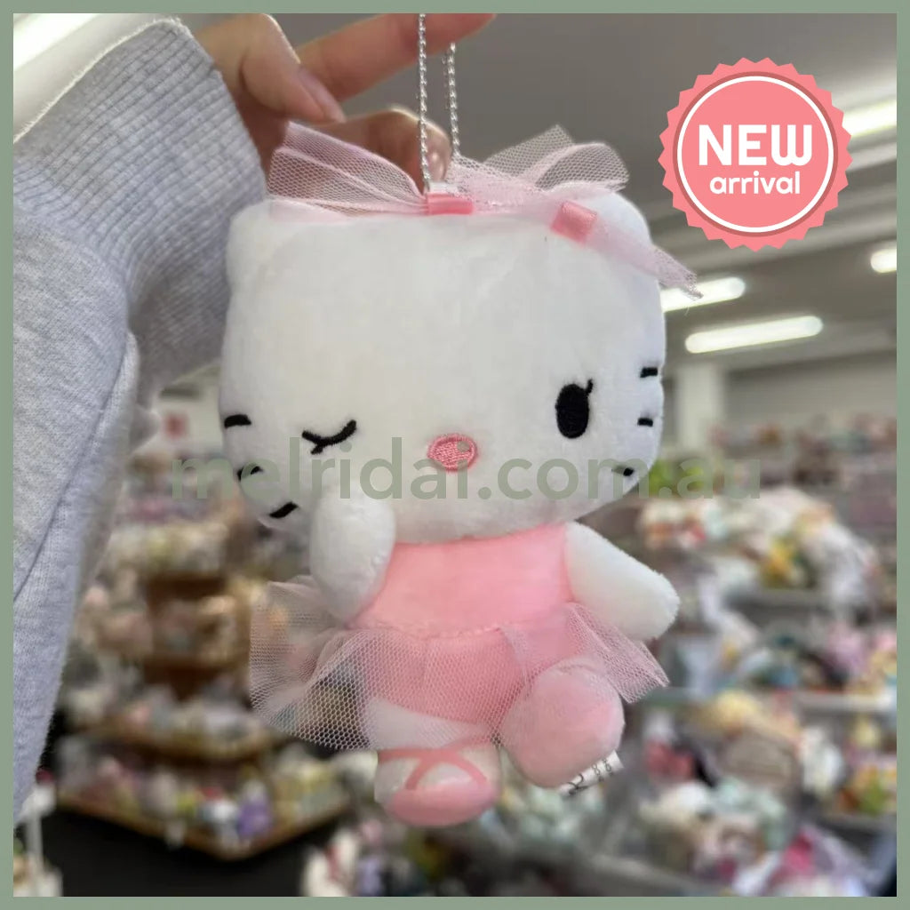 SANRIO x Avail | Hello Kitty 50th Anniversary Mascot Holder Plush Keychain 14 x 12cm (Pink)