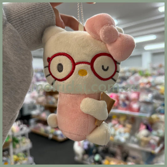 SANRIO x Avail | Hello Kitty 50th Anniversary Mascot Holder Plush Keychain 14 x 12cm (Reading)