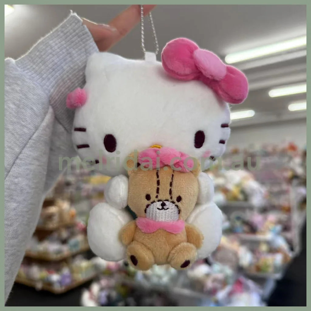 SANRIO x Avail | Hello Kitty 50th Anniversary Mascot Holder Plush Keychain 14 x 12cm (Hello Kitty with Tiny Chum)
