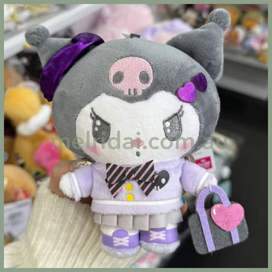SANRIO x Avail | Kuromi Mascot Holder Plush Keychain Bag Charm 50×75×138mm (High School Series Heisei)