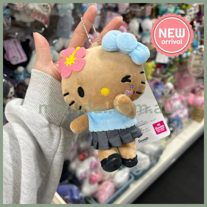 Sanrio X Avail | Tan Hello Kitty 50Th Anniversary Mascot Holder Plush Keychain (Heisei Gal)