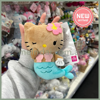 Sanrio X Avail | Tan Hello Kitty 50Th Anniversary Mascot Holder Plush Keychain (Mermaid)