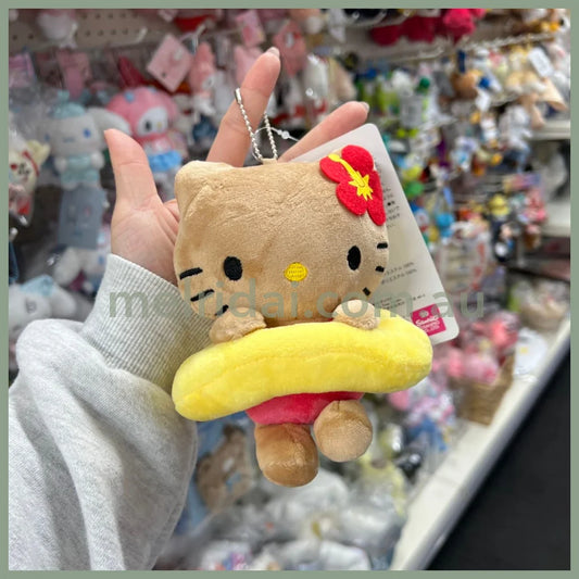 Sanrio X Avail | Tan Hello Kitty 50Th Anniversary Mascot Holder Plush Keychain (Swim Ring)