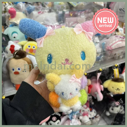 SANRIO x Avail | Usahana Mascot Holder Plush Keychain Bag Charm 50×75×138mm (Fluffy with Rabbit)