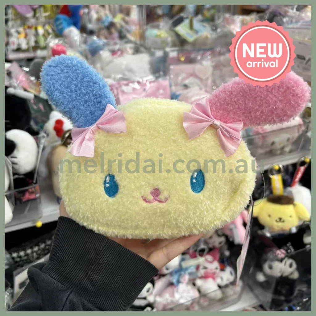 SANRIO x Avail | Usahana Plush Pouch (Fluffy Colorful Ribbon Bow)