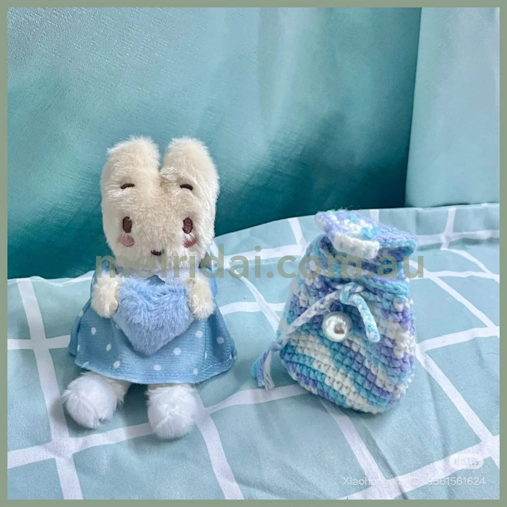 SANRIO x Bleu Bleuet | Marron Cream Mascot Holder Fluffy Keychain Bag Charm 10cm Approx.