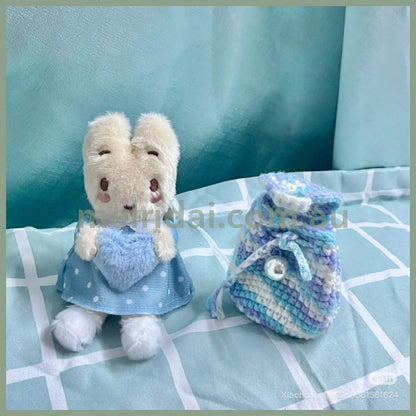 SANRIO x Bleu Bleuet | Marron Cream Mascot Holder Fluffy Keychain Bag Charm 10cm Approx.