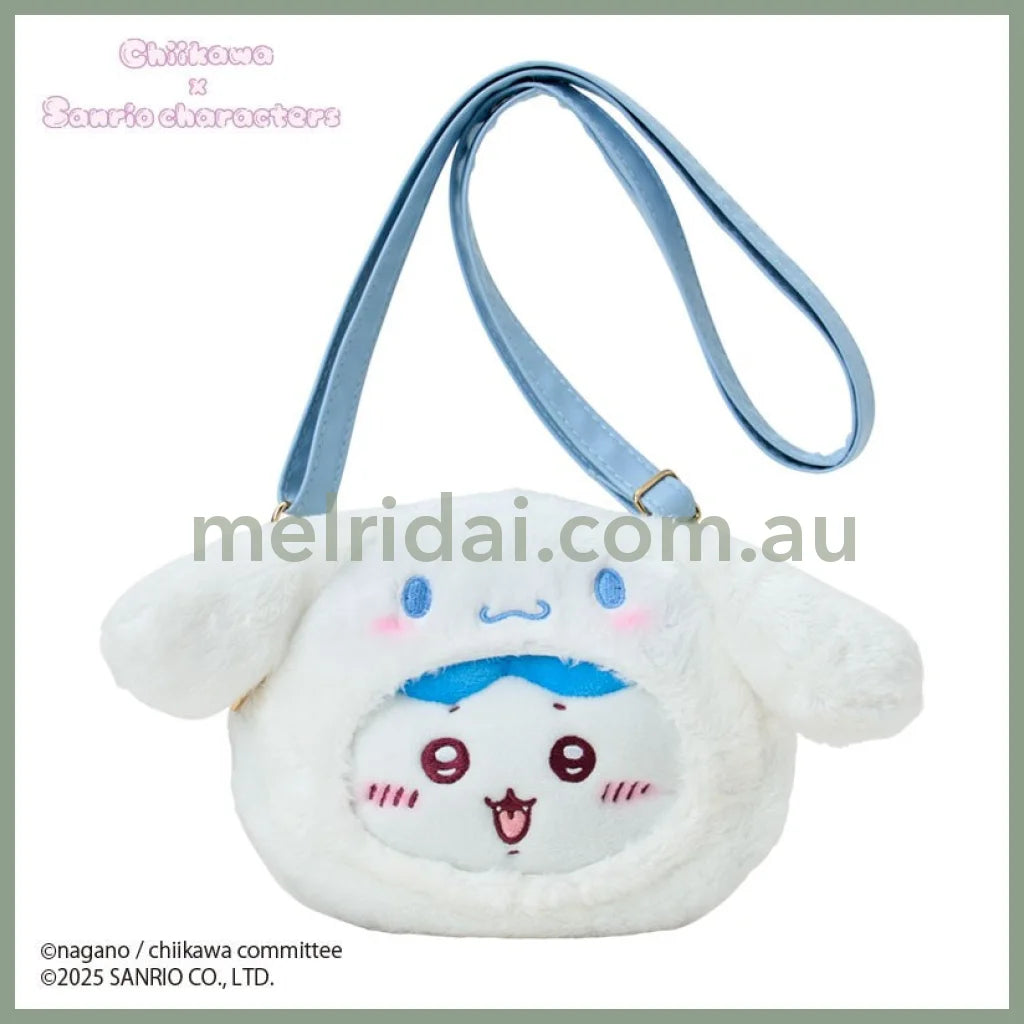 SANRIO x CHIIKAWA | Cinnamoroll Hachiware Plush Shoulder Bag Crossbody Bag 23.5×5×12.5cm