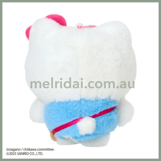 SANRIO x CHIIKAWA | Hello Kitty Chiikawa Mascot Holder Bag Charm Plush Keychain 10×6×12.5cm