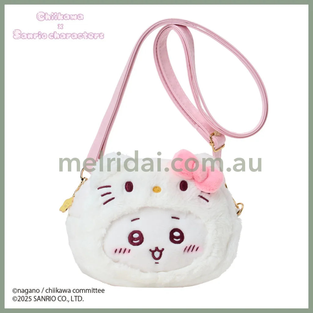 SANRIO x CHIIKAWA | Hello Kitty Chiikawa Plush Shoulder Bag Crossbody Bag 23.5×5×12.5cm