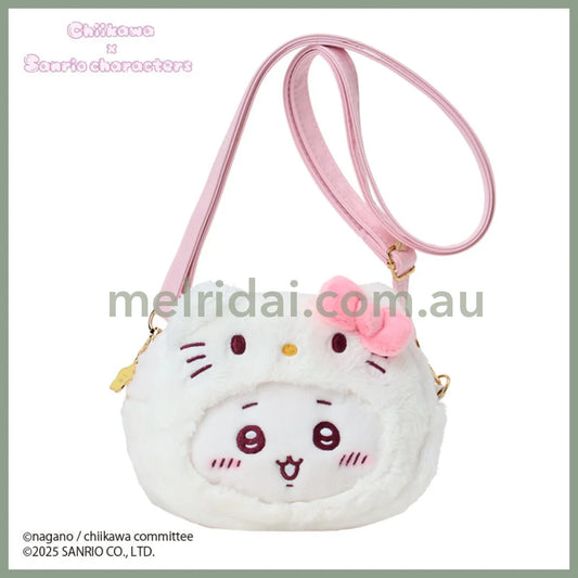 SANRIO x CHIIKAWA | Hello Kitty Chiikawa Plush Shoulder Bag Crossbody Bag 23.5×5×12.5cm