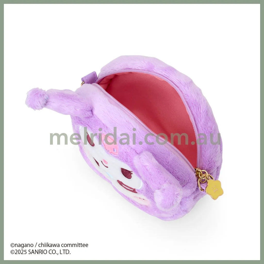 SANRIO x CHIIKAWA | Kuromi Momonga Plush Shoulder Bag Crossbody Bag 23.5×5×12.5cm