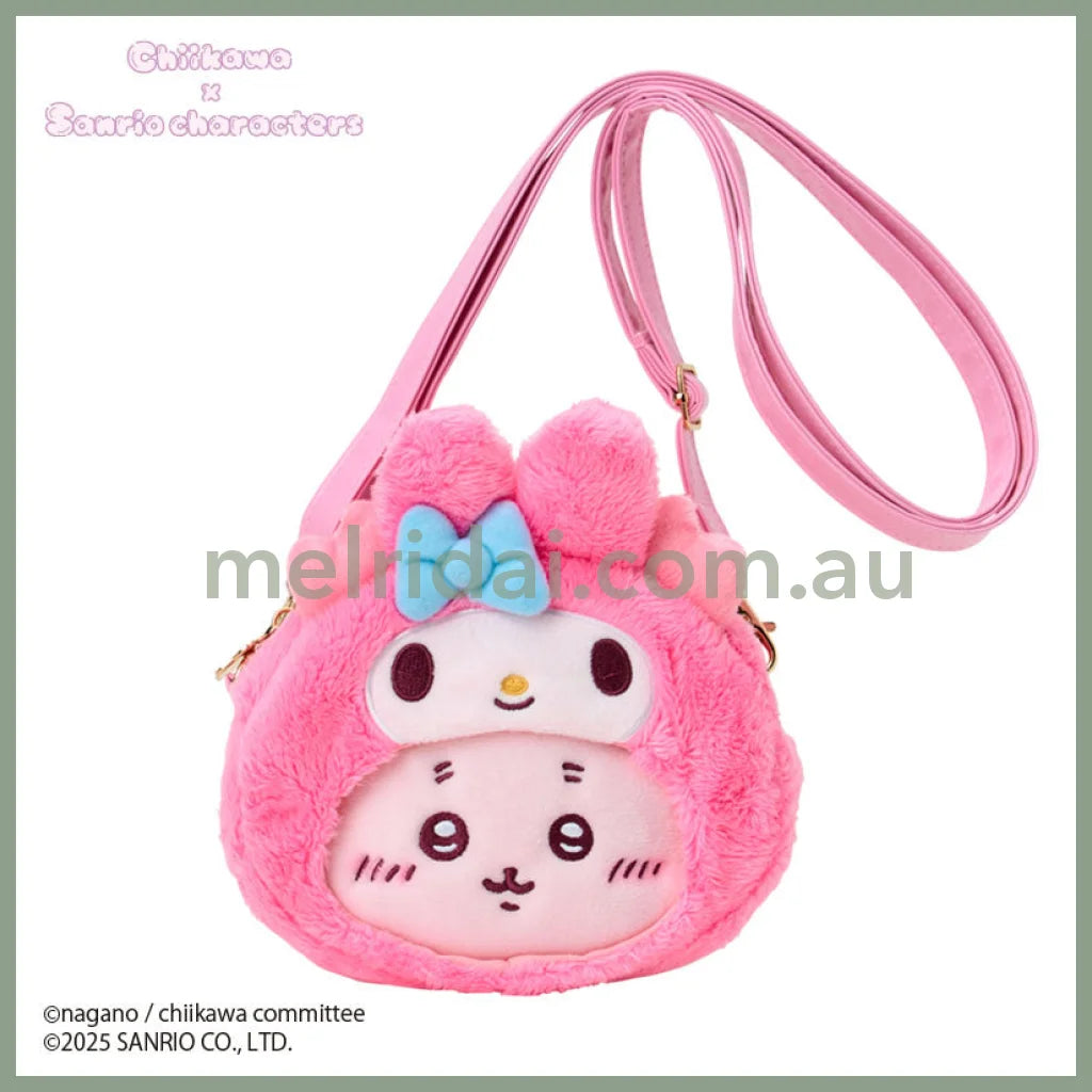SANRIO x CHIIKAWA | My Melody Kani-chan Plush Shoulder Bag Crossbody Bag 23.5×5×12.5cm
