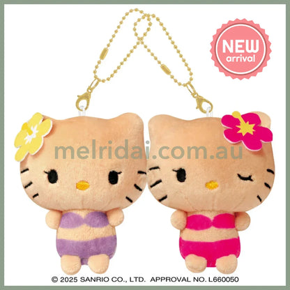 SANRIO x CRUX | Hello Kitty Tanned & Hello Mimmy Suntan Nico Magnetic Plush Keychain Set 170 x 130 x 55mm (Gal Kitty