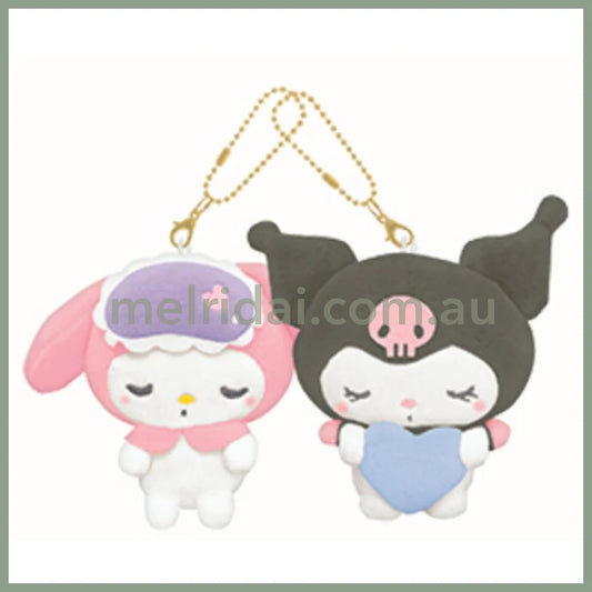 SANRIO x Crux | Kuromi & My Melody Magnetic Plush Keychain Bag Charm Mascot 160×160×70mm (Munyatto)