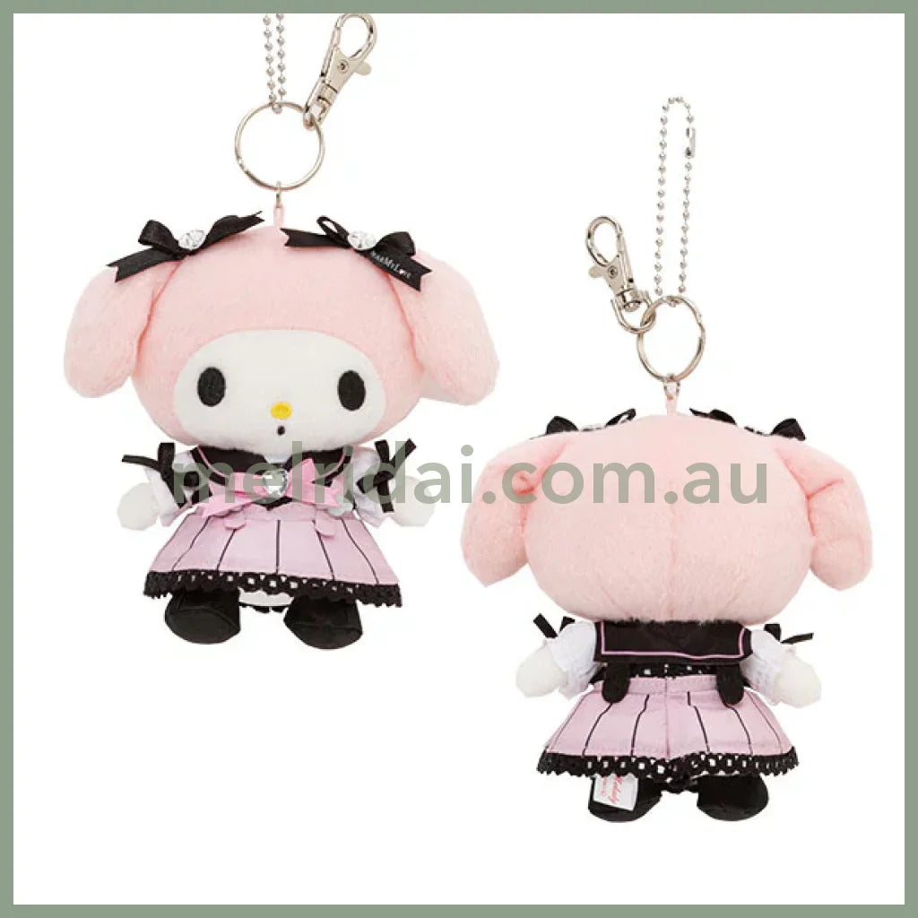 Sanrio X Dearmylove | My Melody Mascot Holder Plush Keychain 12Cm Approx. (Black)