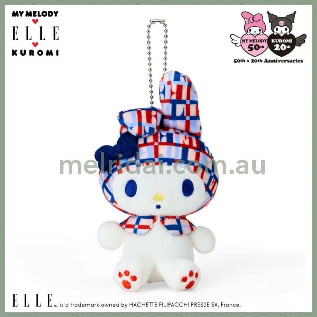 SANRIO x Elle | My Melody Mascot Holder Bag Charm Plush Keychain 103×60×105mm